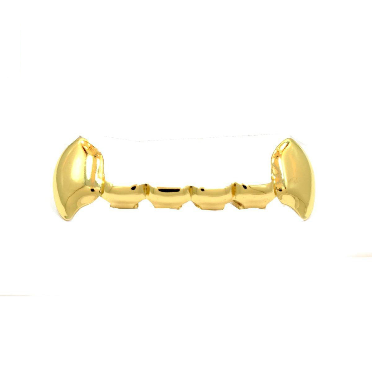 GRILLZ SET GOLD HALF FANG BLINGKING