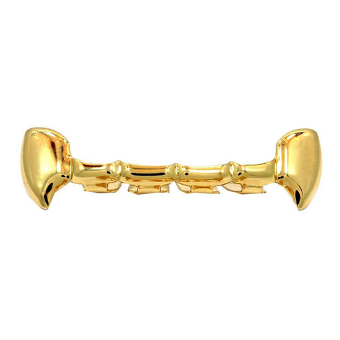 GRILLZ SET GOLD HALF FANG BLINGKING