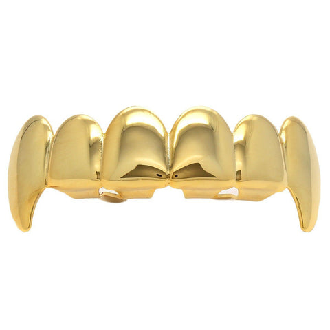 GRILLZ SET GOLD PLAIN FANG
