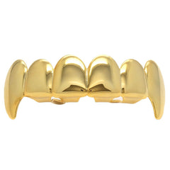 GRILLZ SET GOLD PLAIN FANG
