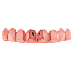 GRILLZ SET ROSE GOLD PLAIN BEST 8