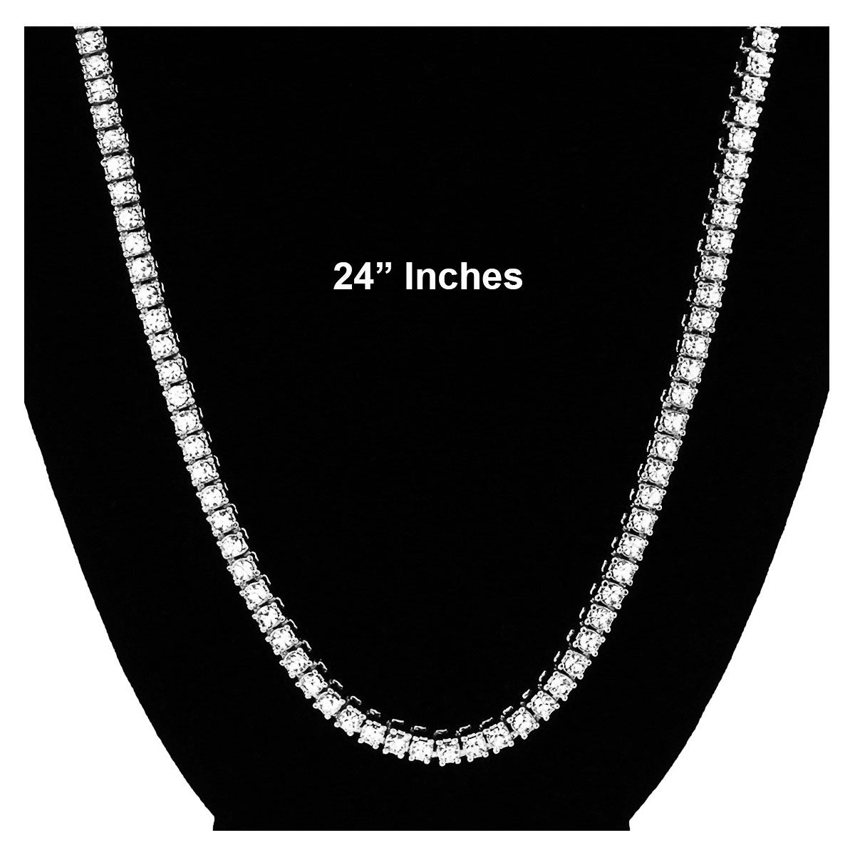 SILVER TENNIS CHAIN 24"
