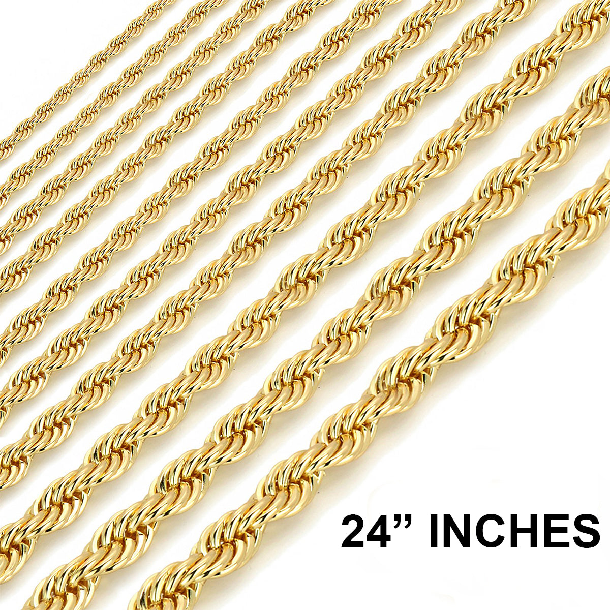 Gold Rope Chain 24"