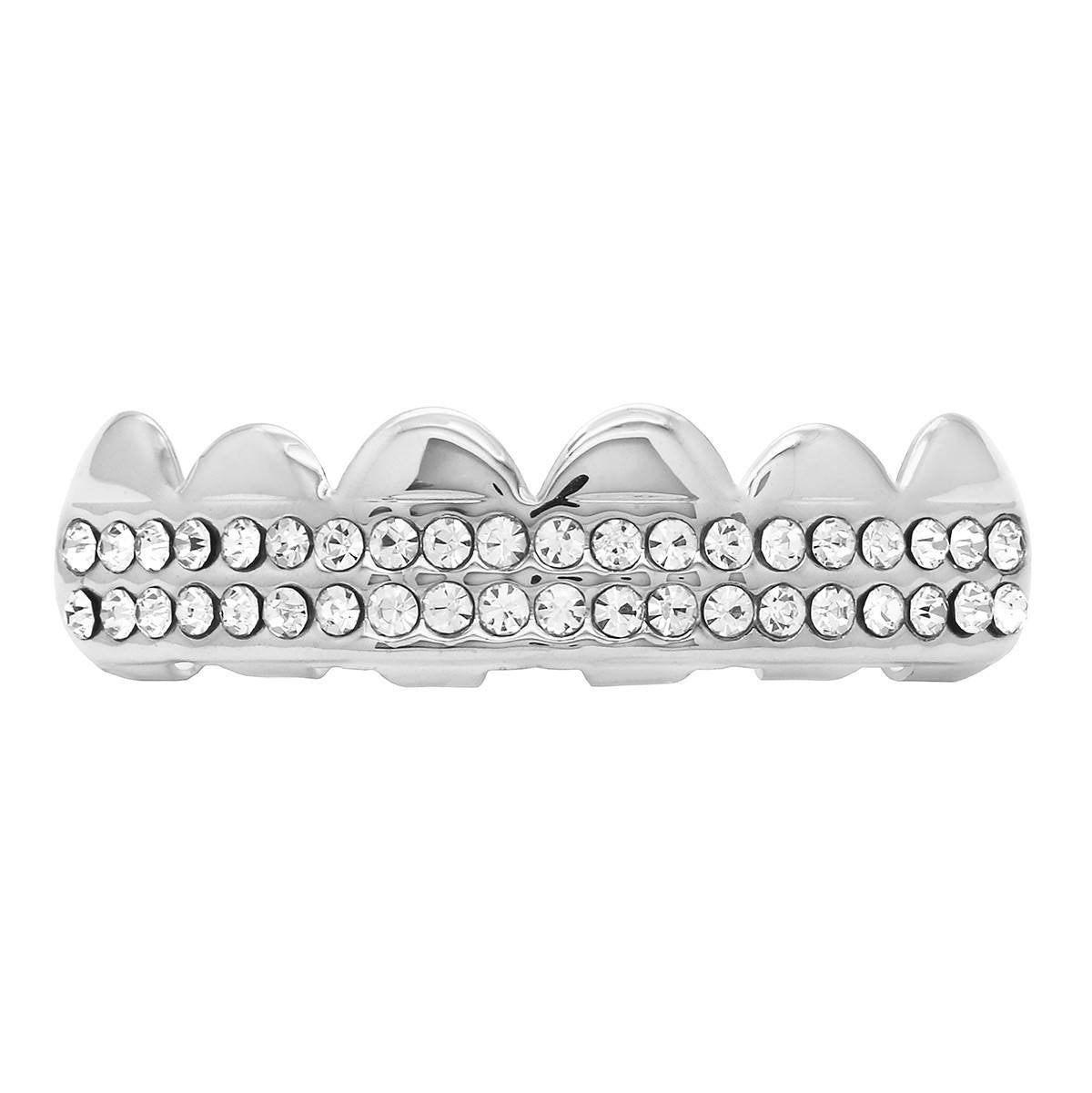 SILVER TOP GRILLZ 2 ROW
