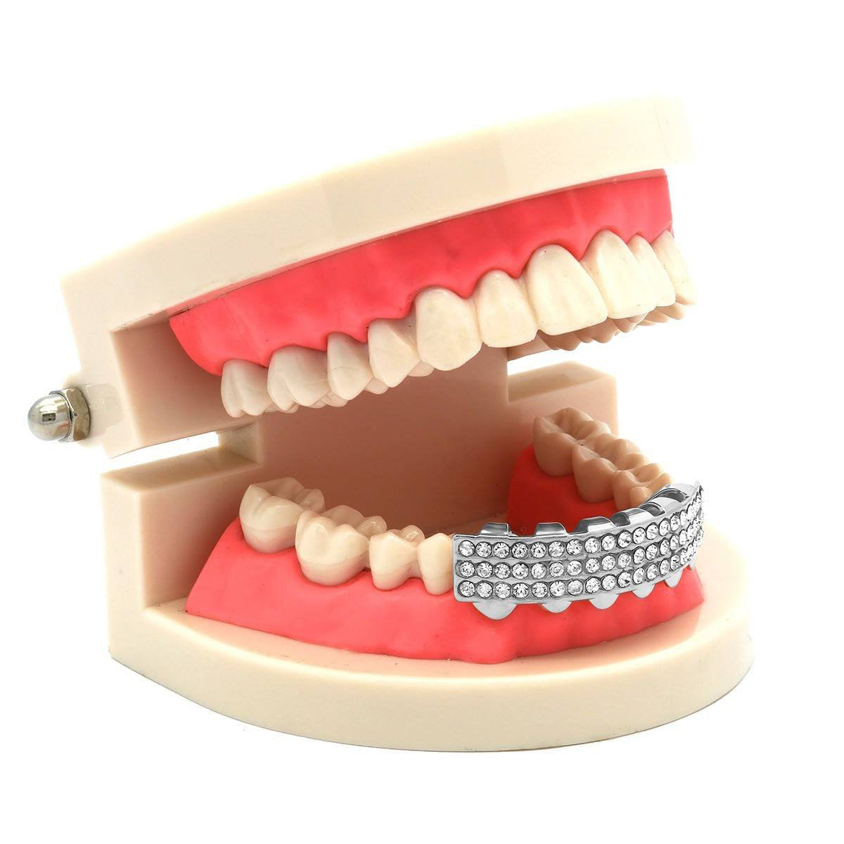 SILVER BOTTOM GRILLZ 3 ROW