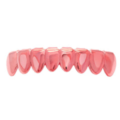 GRILLZ SET ROSE GOLD PLAIN BEST 8