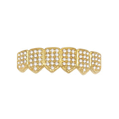 GRILLZ SET GOLD FULL STONE