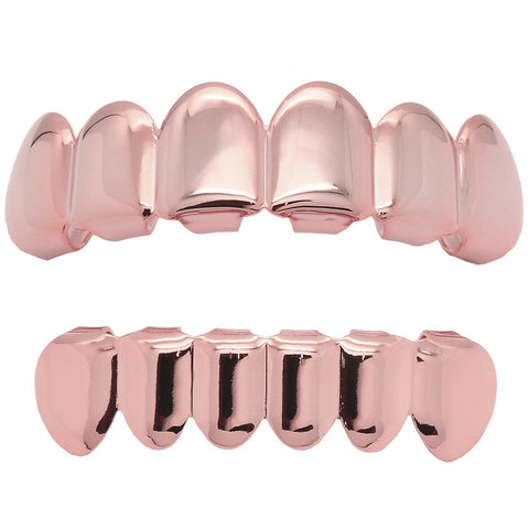 GRILLZ SET ROSE GOLD PLAIN BEST