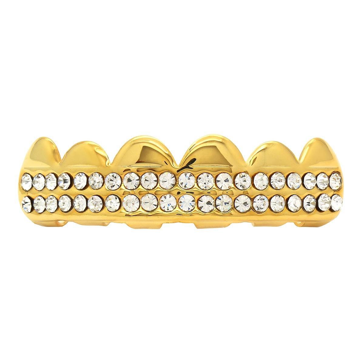 GRILLZ SET GOLD 2-ROW BLINGKINGSTAR