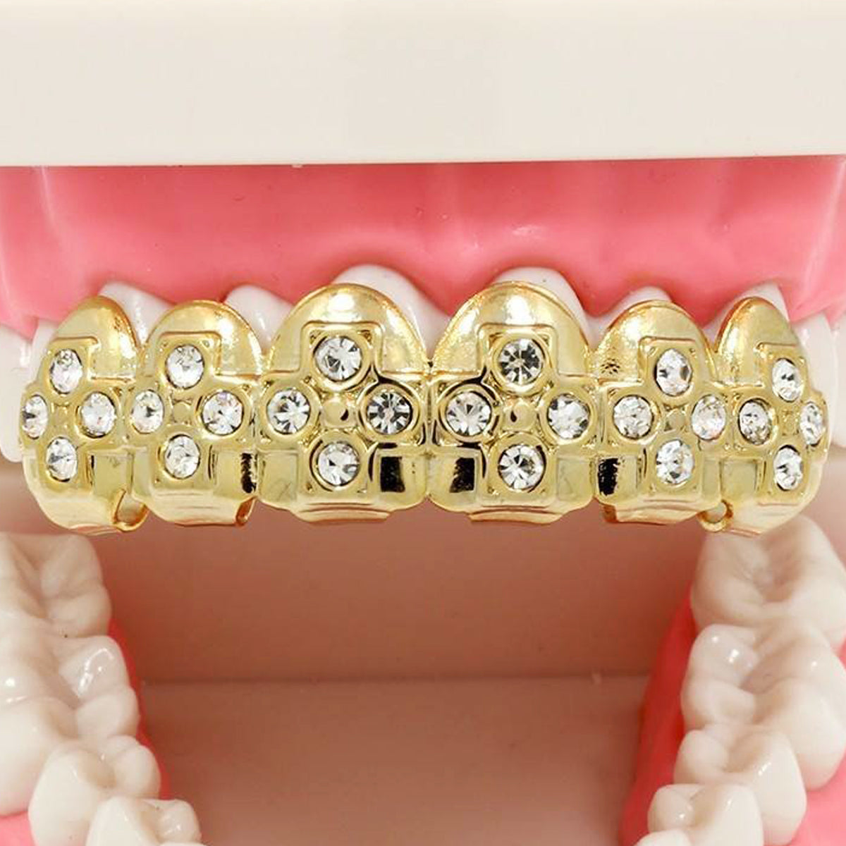 GOLD TOP GRILLZ CROSSES