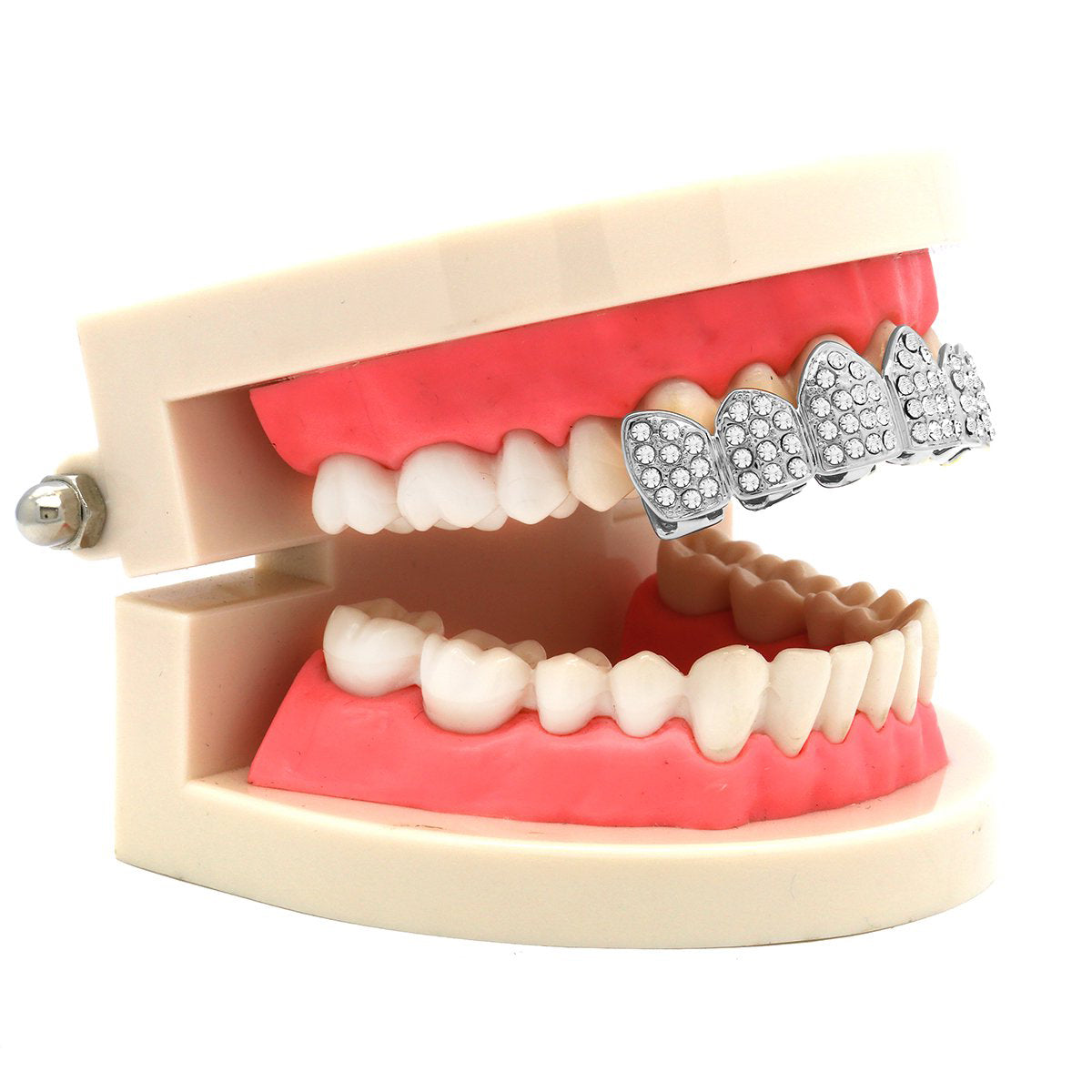 SILVER TOP GRILLZ FULL ICED OUT