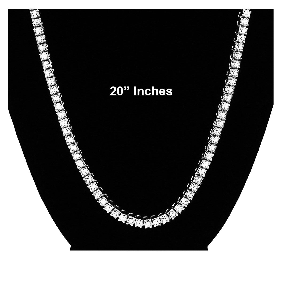 SILVER TENNIS CHAIN 20"