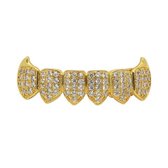 GRILLZ SET GOLD FANG FULLY CZ