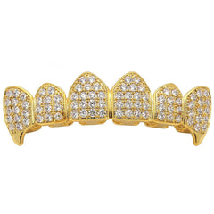 GRILLZ SET GOLD FANG FULLY CZ