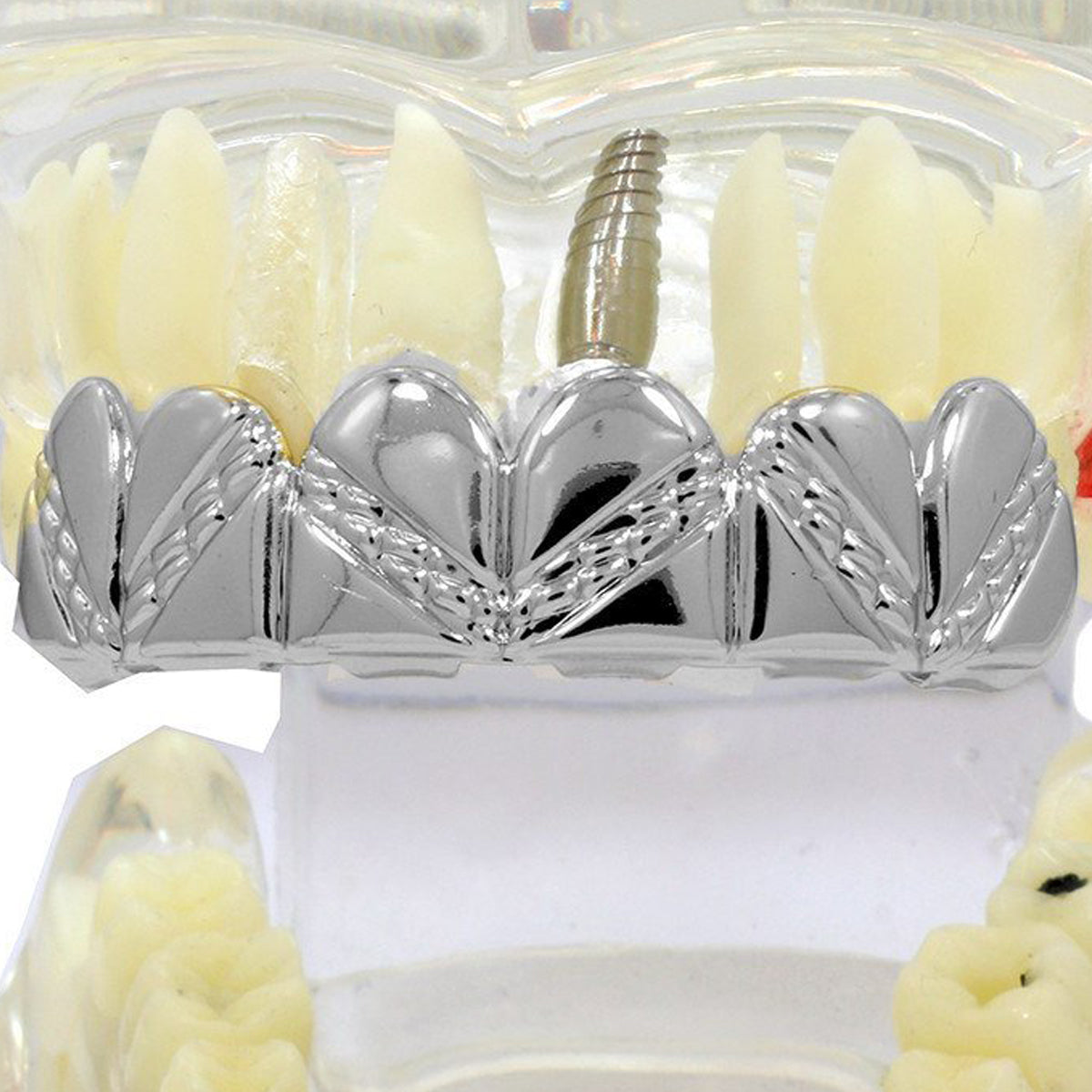 SILVER TOP GRILLZ ZIG ZAG