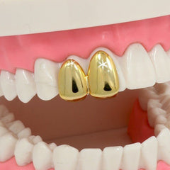 GOLD DOUBLE  CAPS GRILLZ