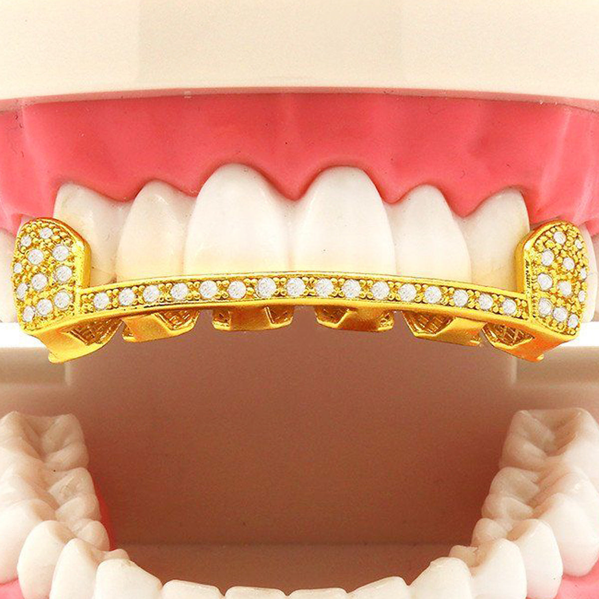 GOLD TOP GRILLZ SLIM CZ HALF