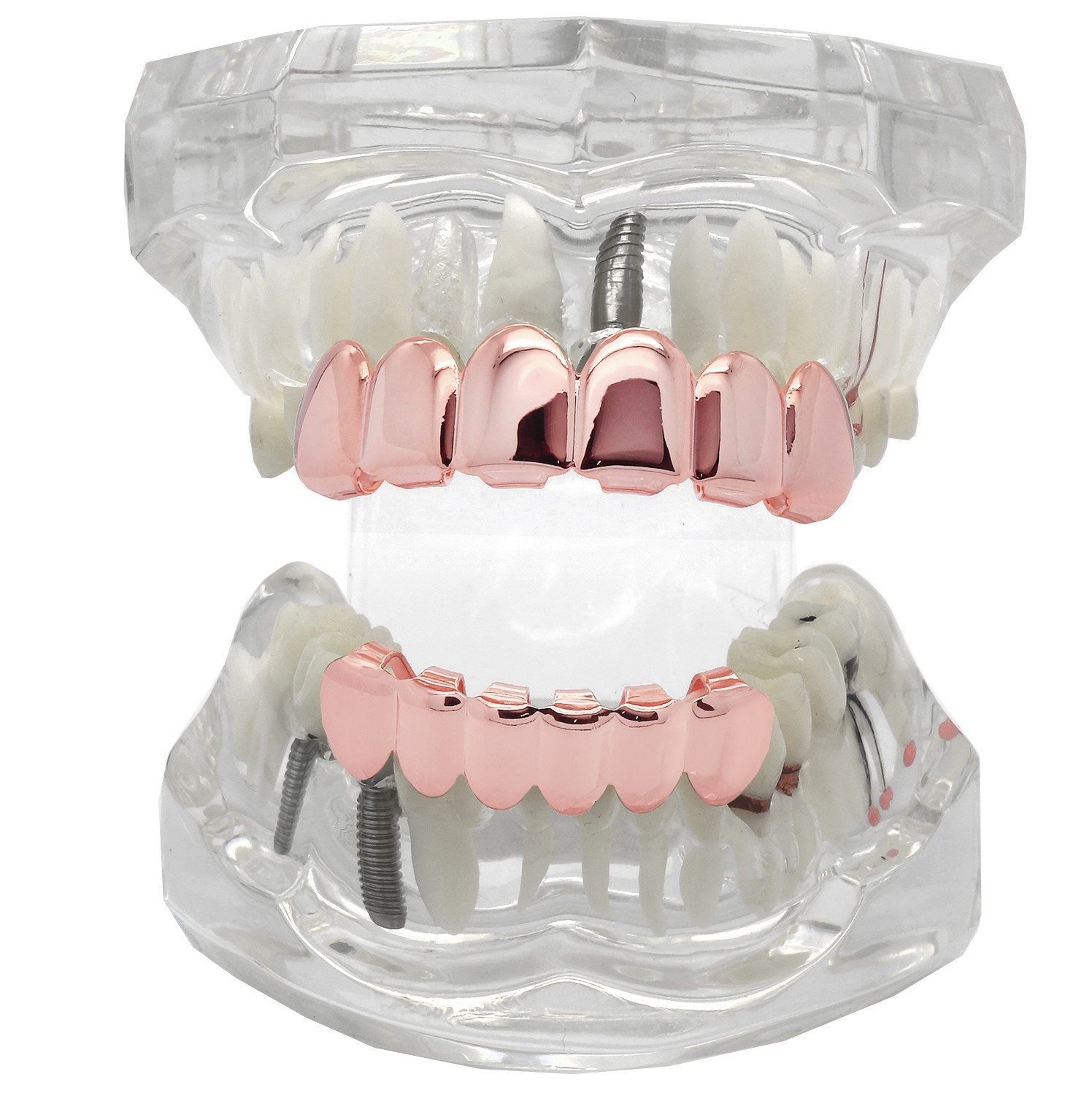 GRILLZ SET ROSE GOLD PLAIN BEST