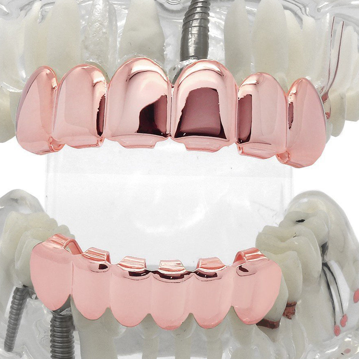 GRILLZ SET ROSE GOLD PLAIN BEST