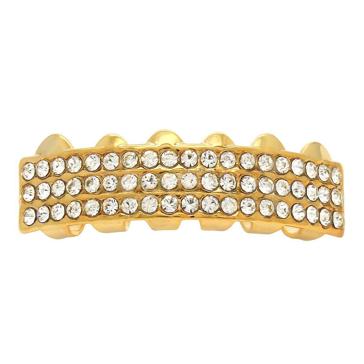 GRILLZ SET 3 ROW GOLD BLINGKING