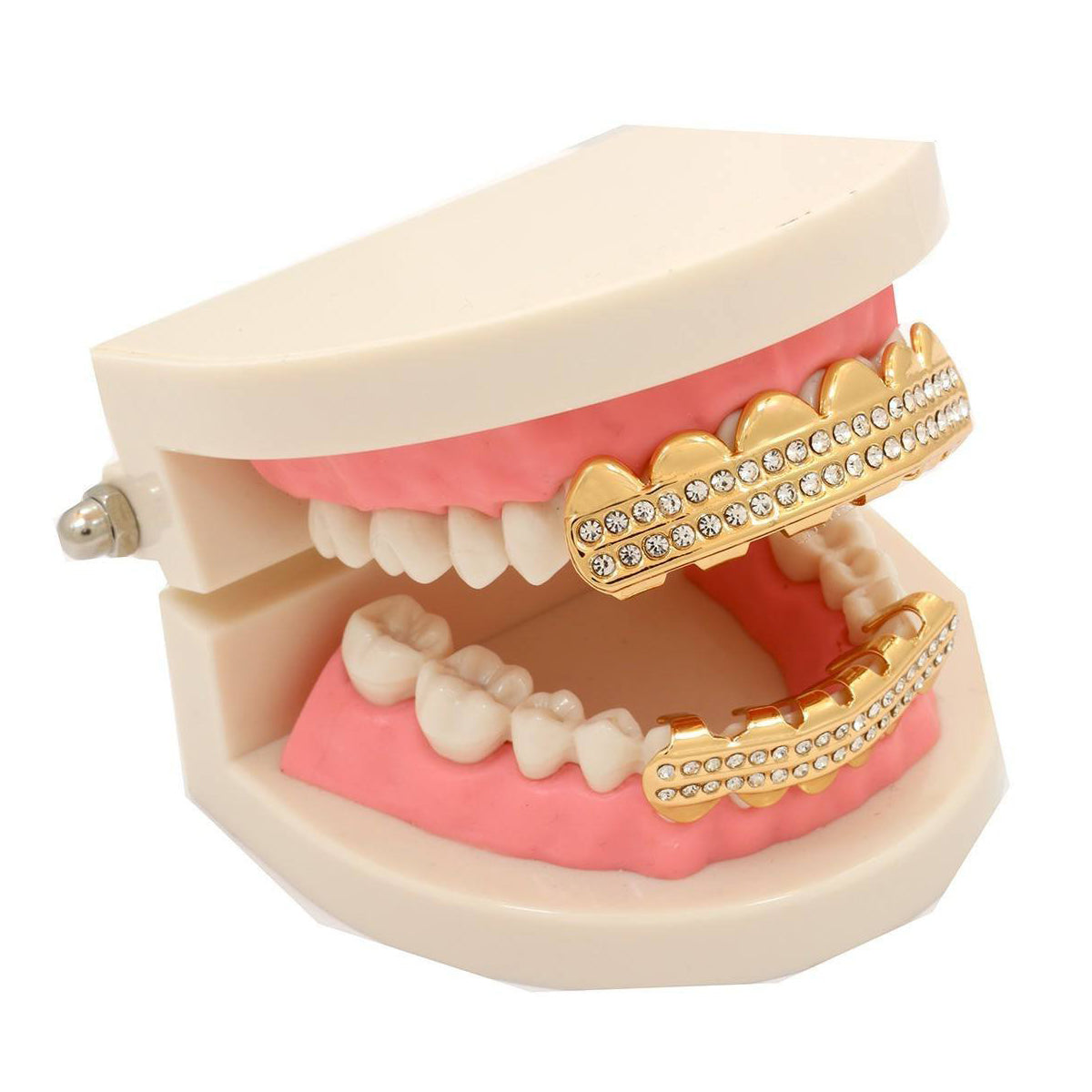 GRILLZ SET GOLD 2-ROW BLINGKINGSTAR