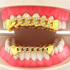GRILLZ SET GOLD CUBAN CZ