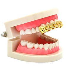 GOLD TOP GRILLZ CUBAN CZ