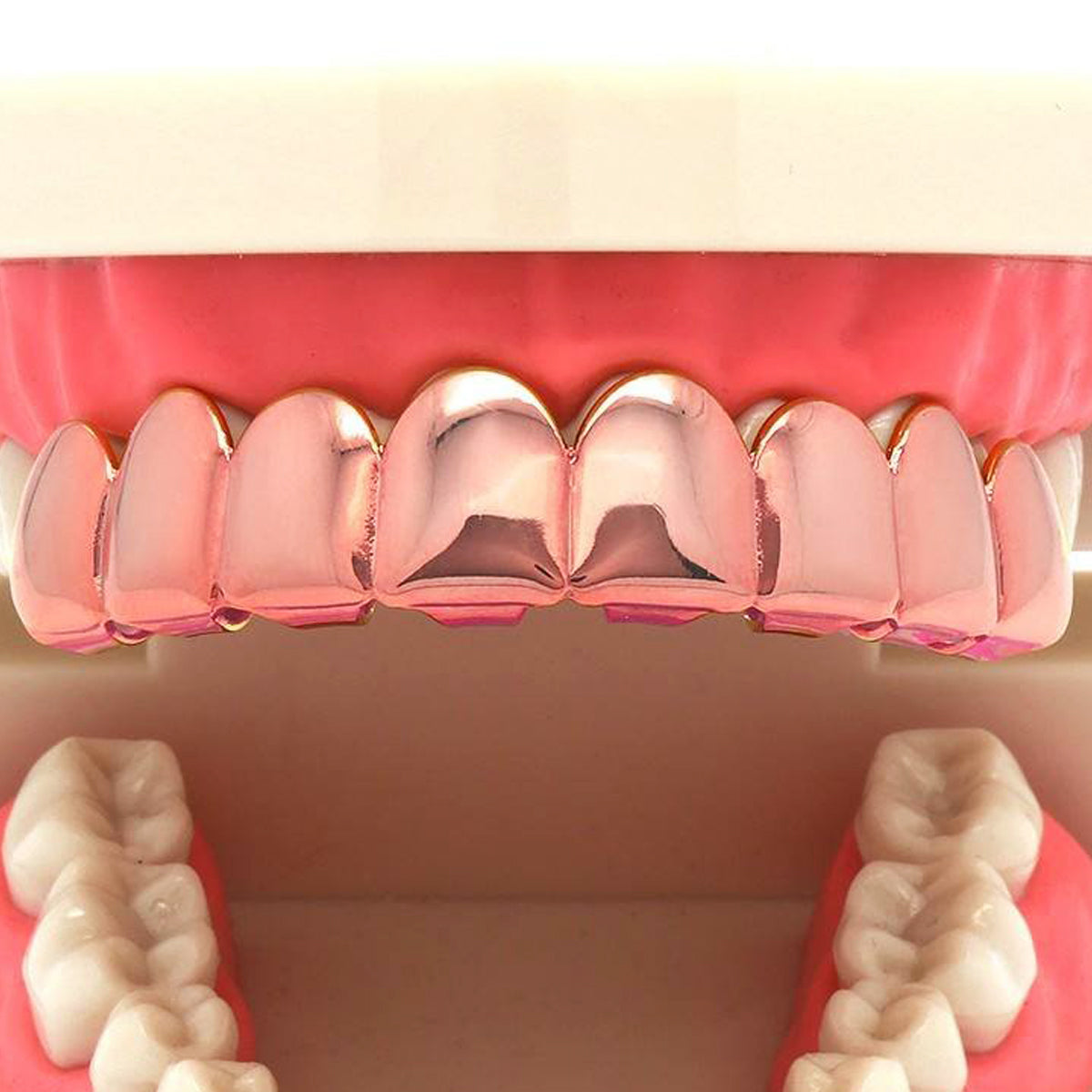 ROSE GOLD TOP GRILLZ 8 TOOTH