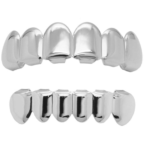 GRILLZ RHODIUM PLAIN BEST GRILLZ