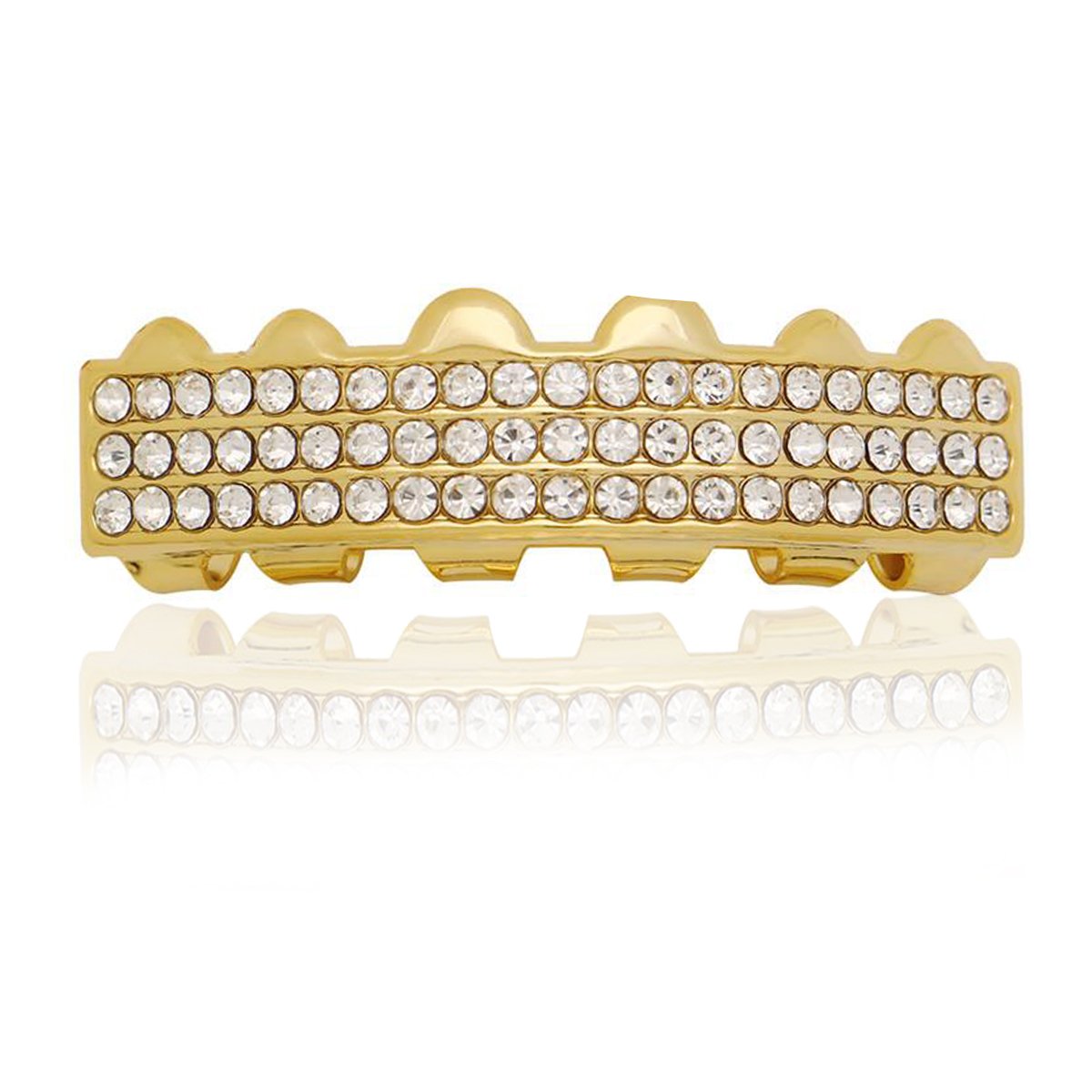 GRILLZ SET 3 ROW GOLD BLINGKING