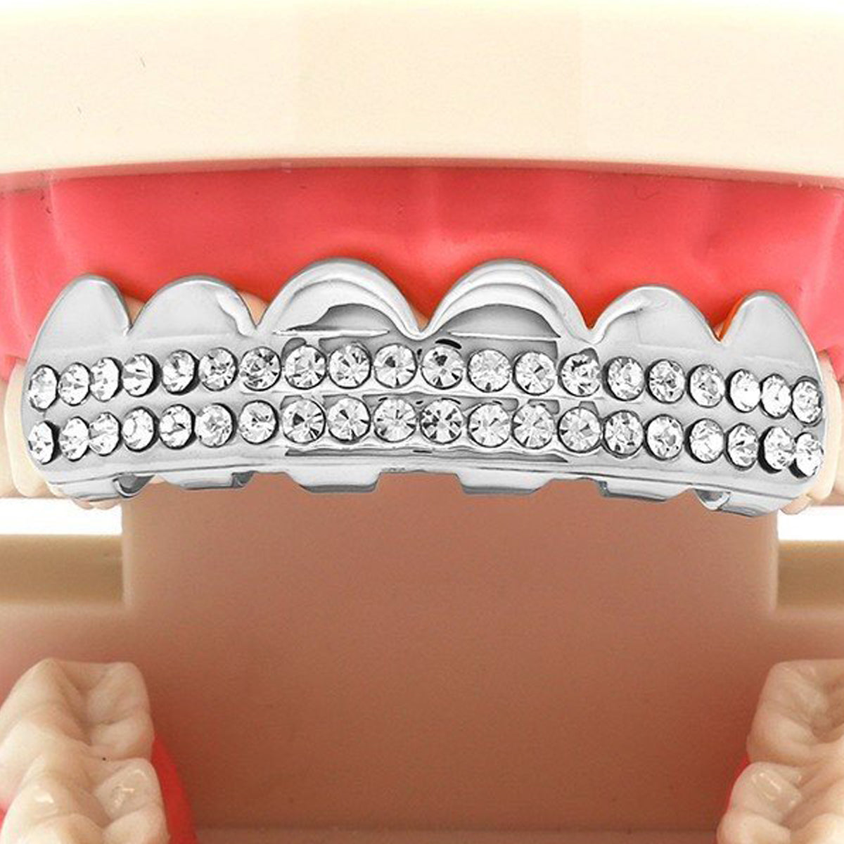 SILVER TOP GRILLZ 2 ROW