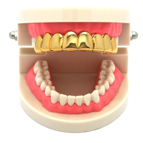 GOLD TOP GRILLZ 8 TEETH