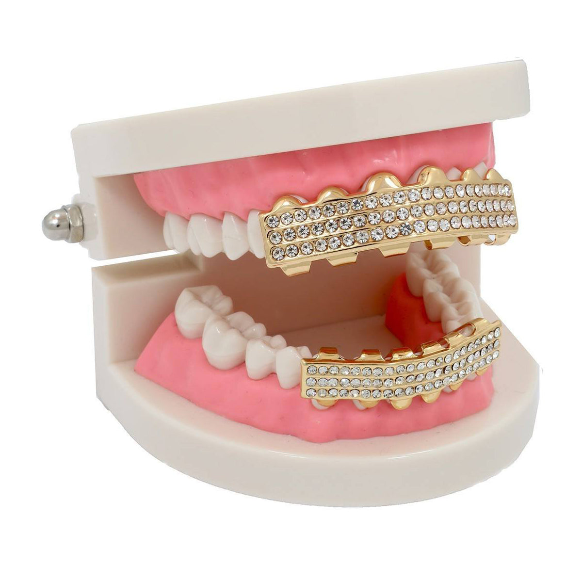 GRILLZ SET 3 ROW GOLD BLINGKING
