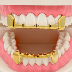 GRILLZ SET GOLD FANG  PLAIN HALF