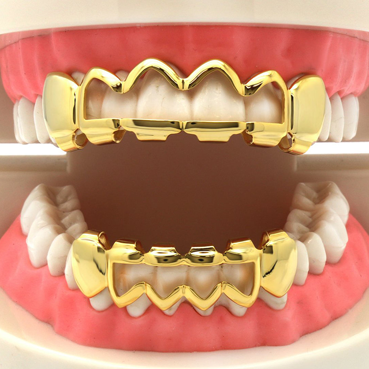 GRILLZ SET GOLD WAVE HOLLOW