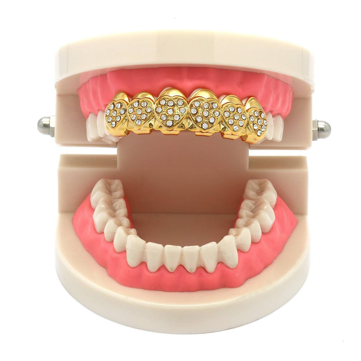 GOLD TOP GRILLZ HEARTS