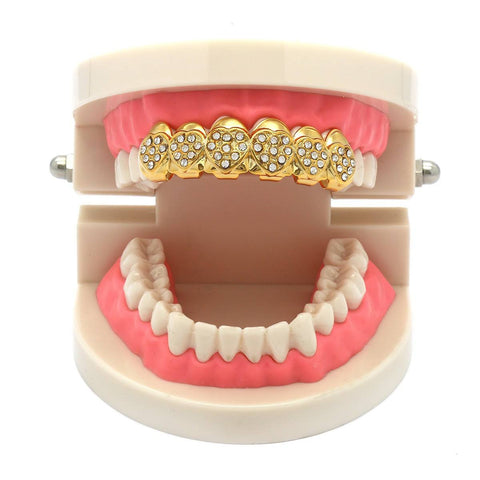 GOLD TOP GRILLZ HEARTS