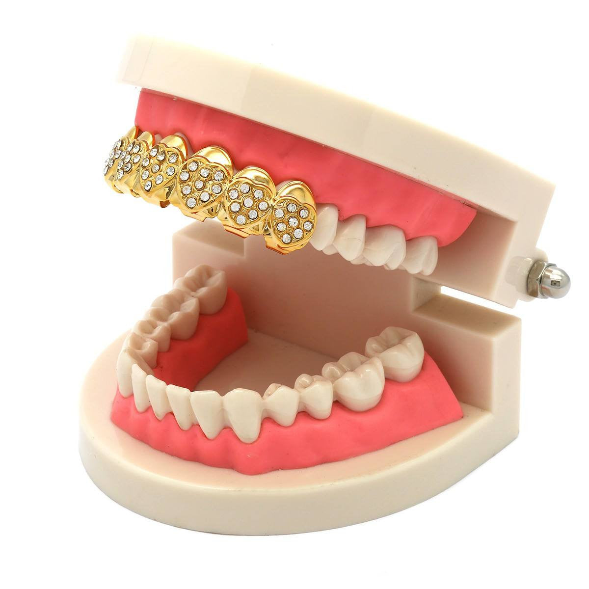 GOLD TOP GRILLZ HEARTS