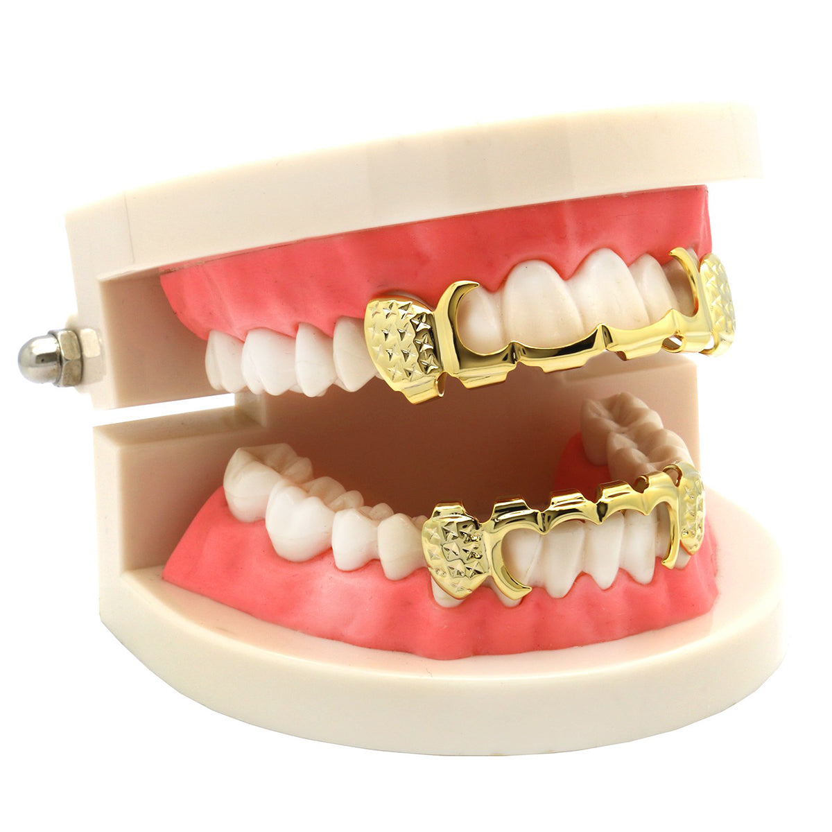 GRILLZ SET GOLD SICKLE NOTCHED