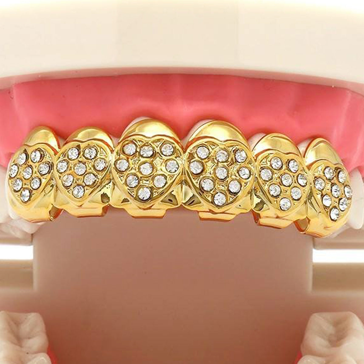 GOLD TOP GRILLZ HEARTS
