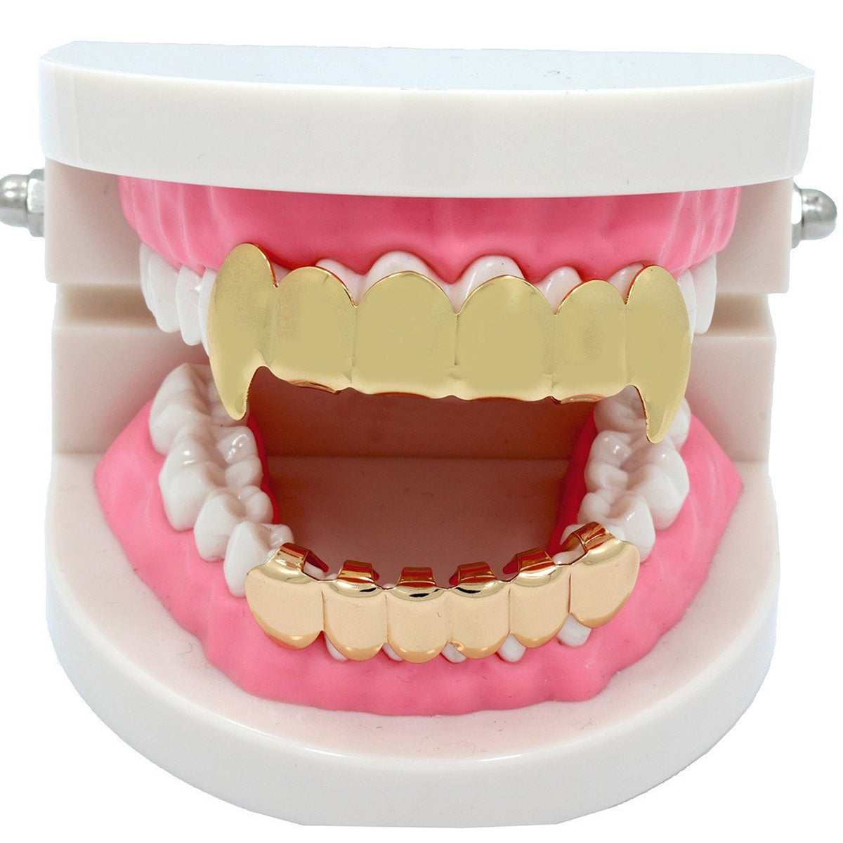 GRILLZ SET GOLD FANG PLAIN BLINGKING