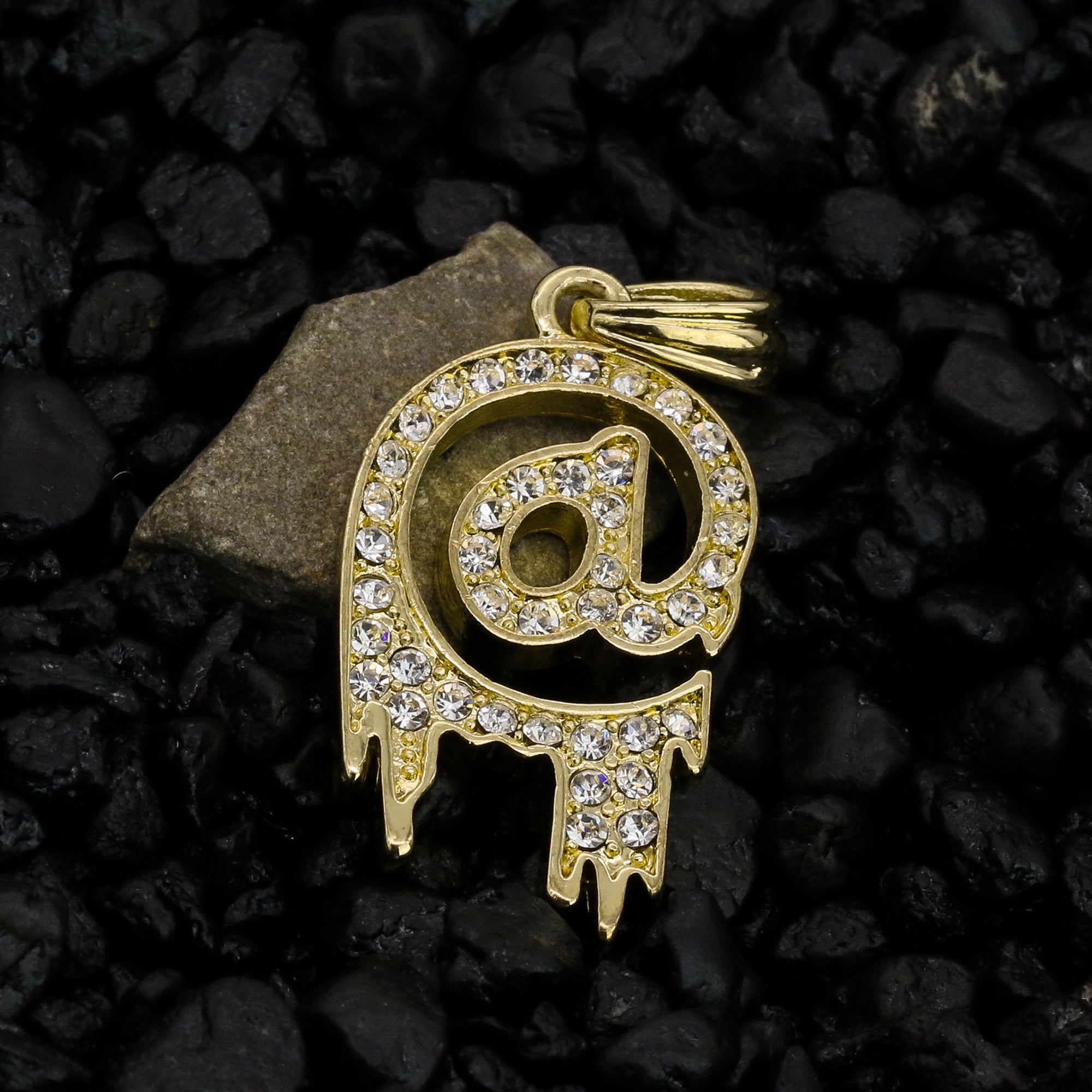 @ Symbol Pendant 24" Rope Chain Hip Hop Style 18k Gold Plated