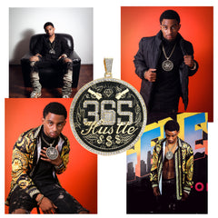 XXL 14k 365 Medallion Hustle Pendant 14mm Cuban Chain