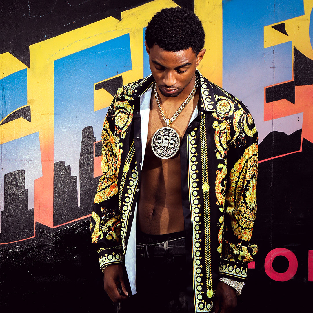 XXL 14k 365 Medallion Hustle Pendant 14mm Cuban Chain