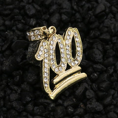 100 Emoji Pendant 24" Rope Chain Hip Hop 18k Jewelry