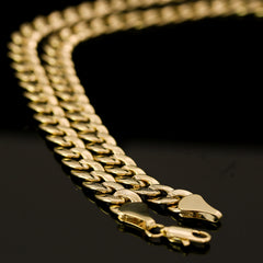 14k Gold Plated Medium Size Cz Bitcoin w/ 10mm 24" Frost Cuban Choker Chain
