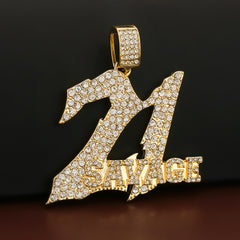 4 Pcs Cz 21 Set Exotic Spike Cuban Chain, Tennis Chain & Miami Cuban Chain Bundle Gold PT