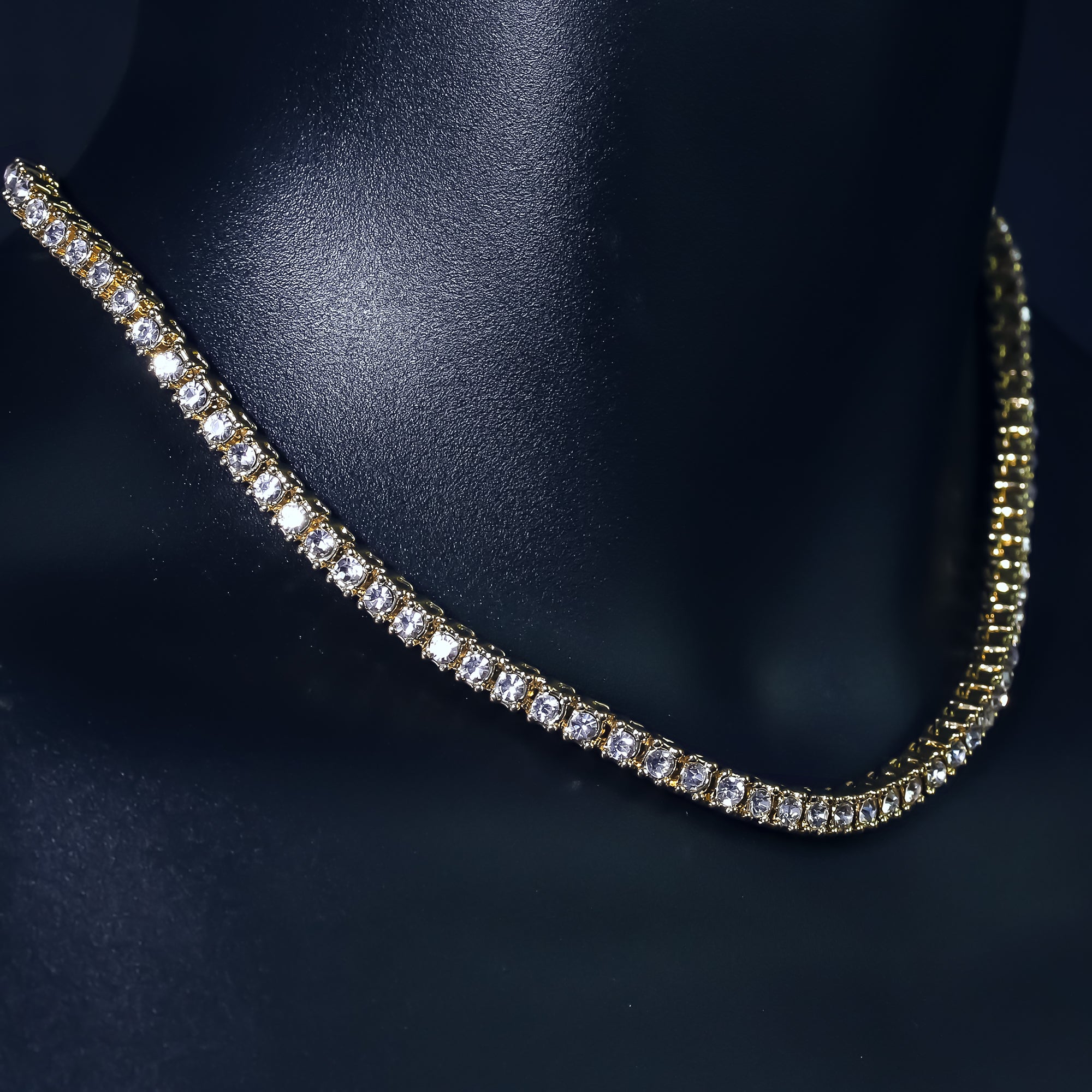 Copy of 14k Chain 3pcs Bundle 18" Tennis Choker 20" Paper Clip Link & 24" Miami Cuban Chain
