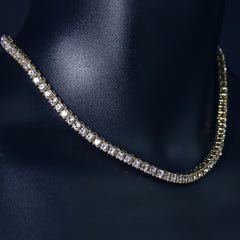 14k Chain 3pcs Bundle 18" Tennis Choker 20" Puff Mariner  & 24" Miami Cuban Chain