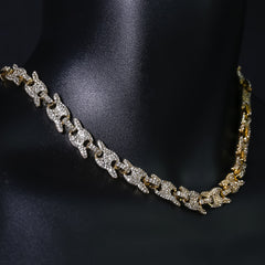 14k Chain 3pcs Bundle 18" Tennis Choker 20" Puff Mariner  & 24" Miami Cuban Chain